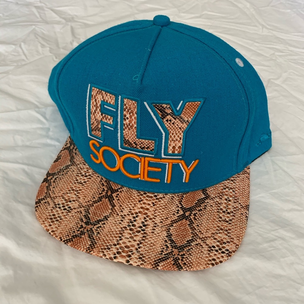 Fly Society snake skin SnapBack, brand new